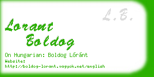 lorant boldog business card